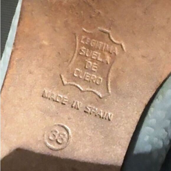 Vintage Baby Blue Fringe Cowgirl Boots Genuine Leather - Size 38 (Fit like a 7) - Picture 10 of 10